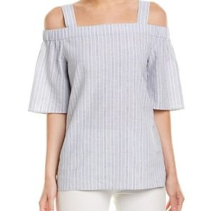 Lafayette 148 cold shoulder top